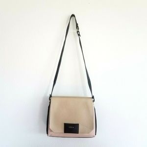 Furla Colorblock Leather Flap Handbag Adjustable